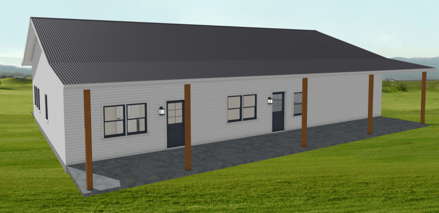 Browndale Barndominium House Plan (PL-120032)