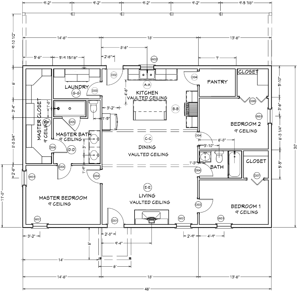 Elwood Barndominium House Plan (PL-138032)