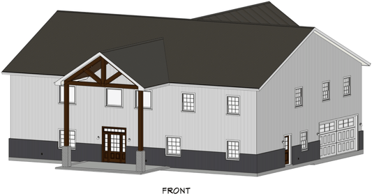 Gourwood Barndominium House Plan (PL-101824)