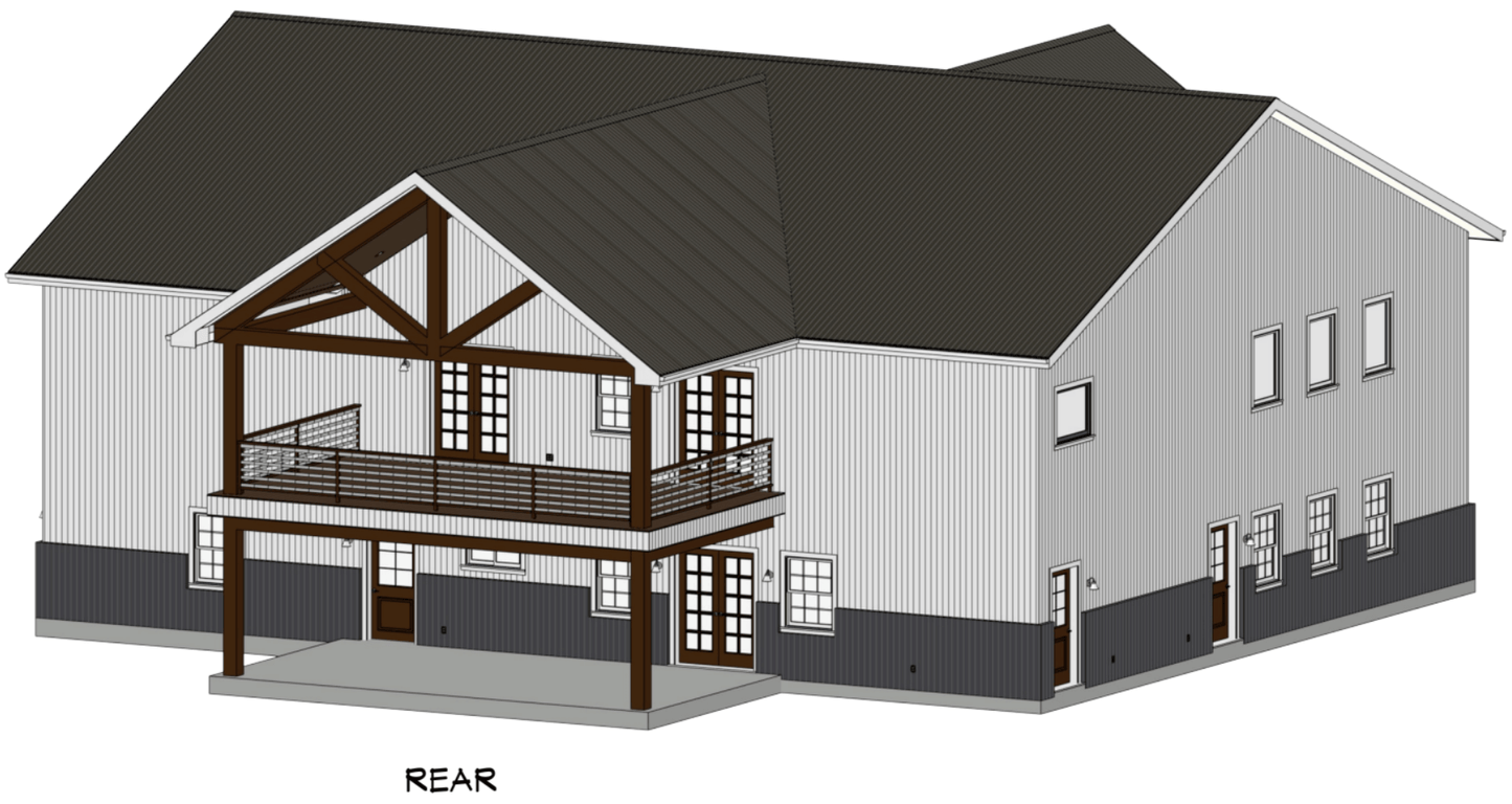 Gourwood Barndominium House Plan (PL-101824)