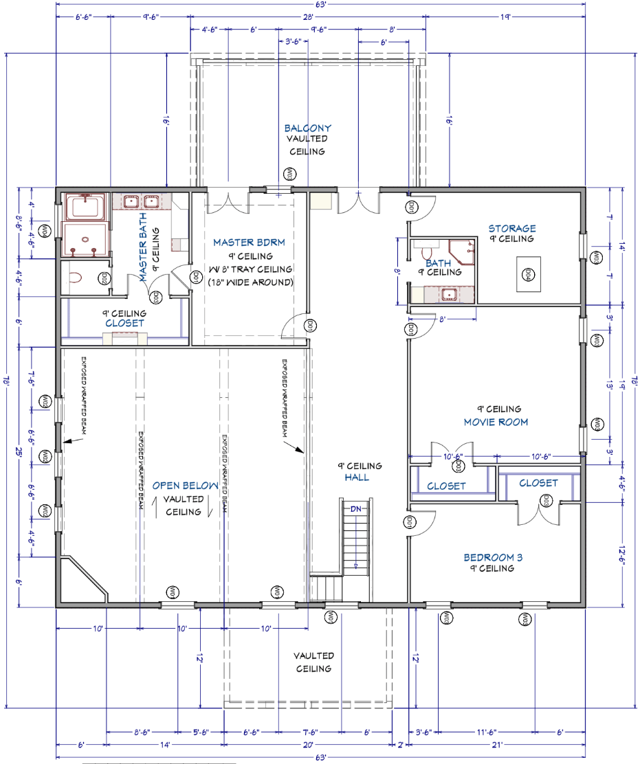 Gourwood Barndominium House Plan (PL-101824)