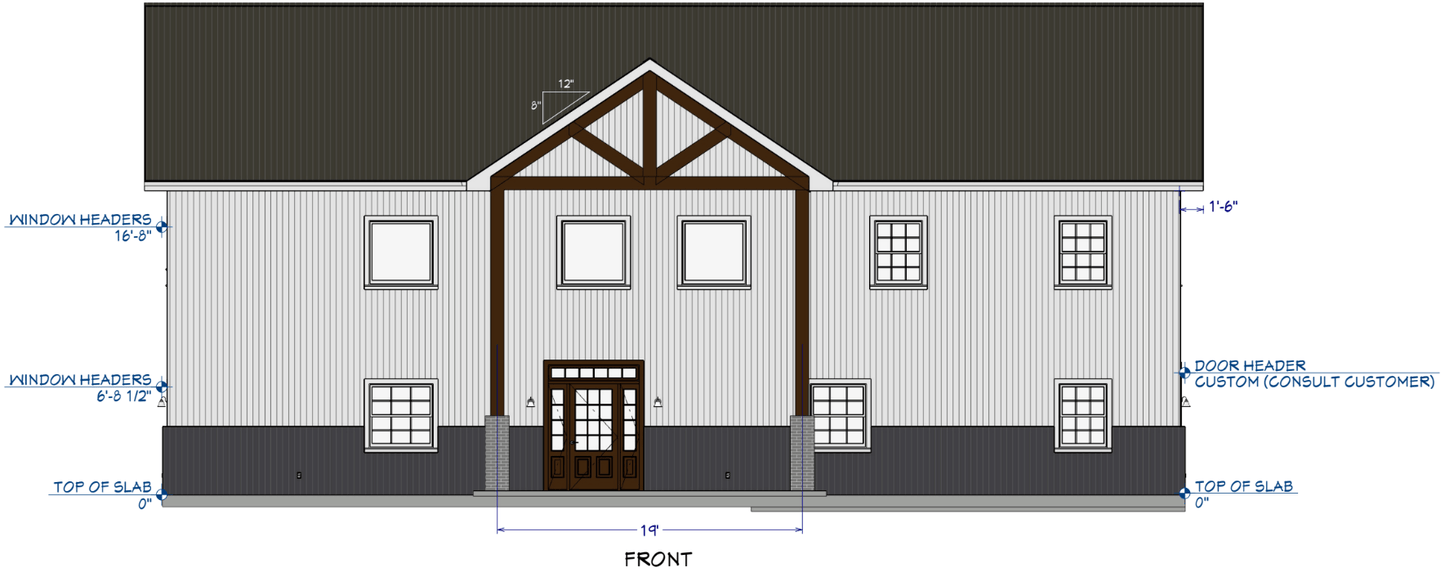 Gourwood Barndominium House Plan (PL-101824)