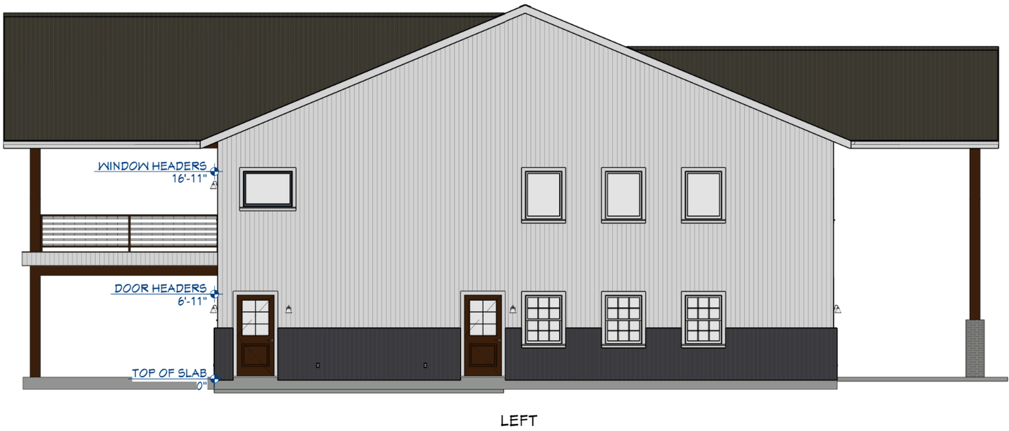 Gourwood Barndominium House Plan (PL-101824)
