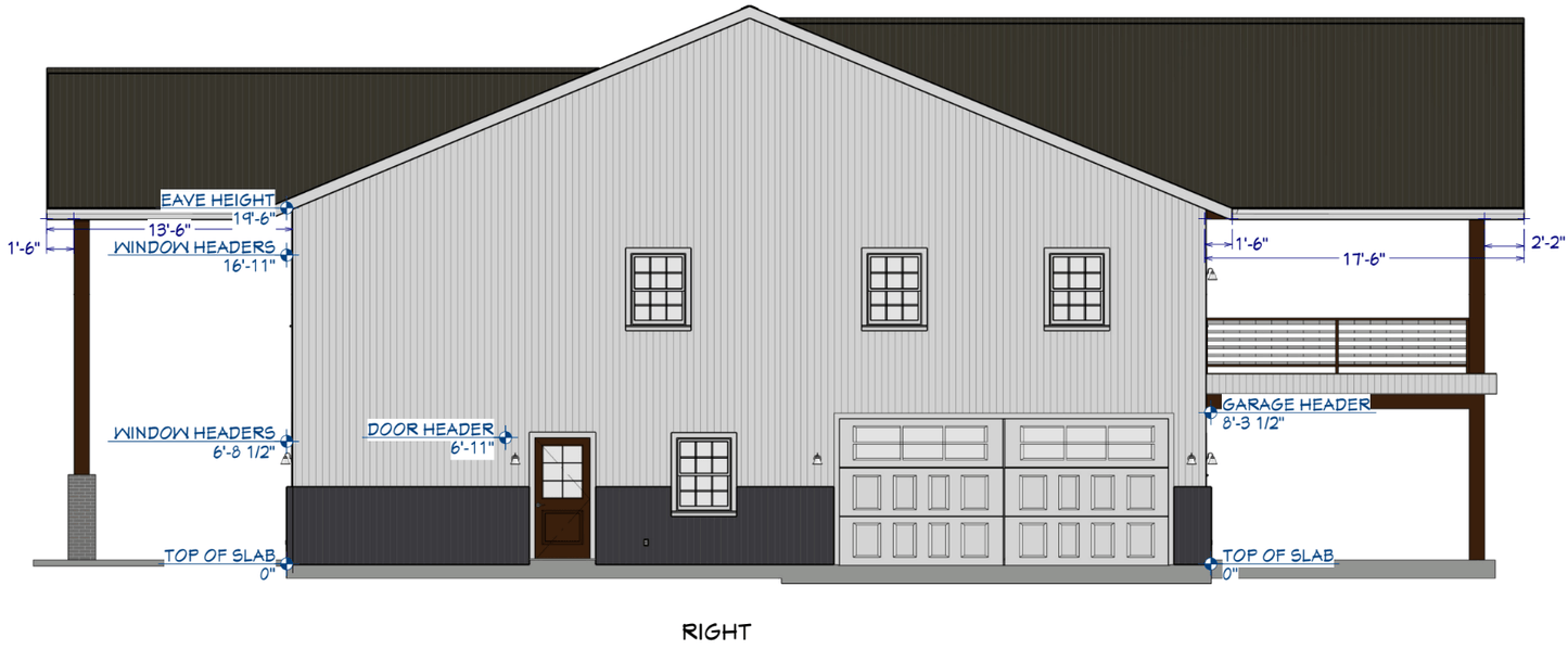 Gourwood Barndominium House Plan (PL-101824)