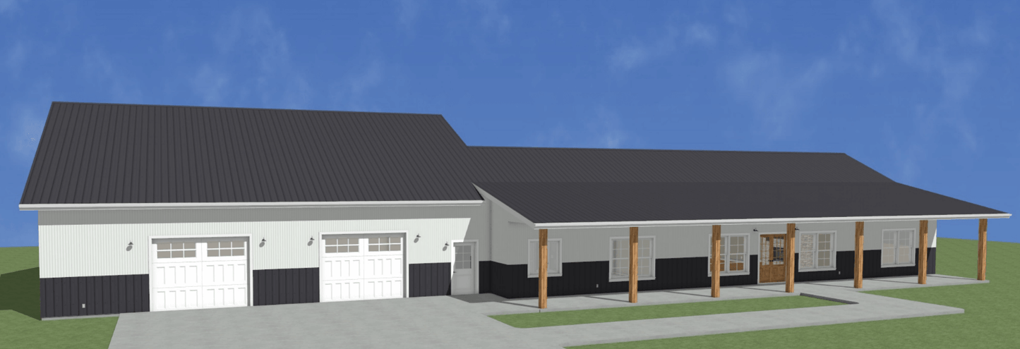 Graceland Barndominium House Plan (PL-252032)