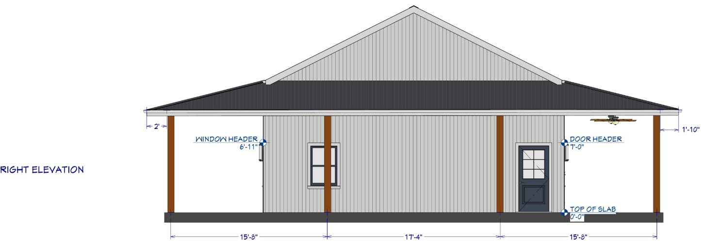 Henewood Barndominium House Plan (PL-245033)
