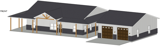 Ledger Barndominium House Plan (PL-200042)