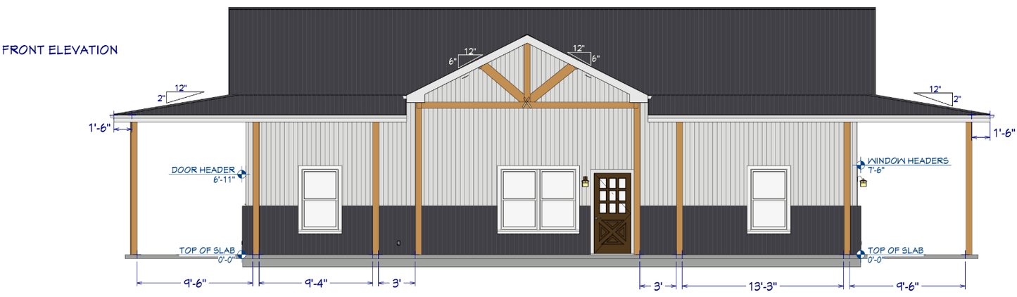 Ledger Barndominium House Plan (PL-200042)