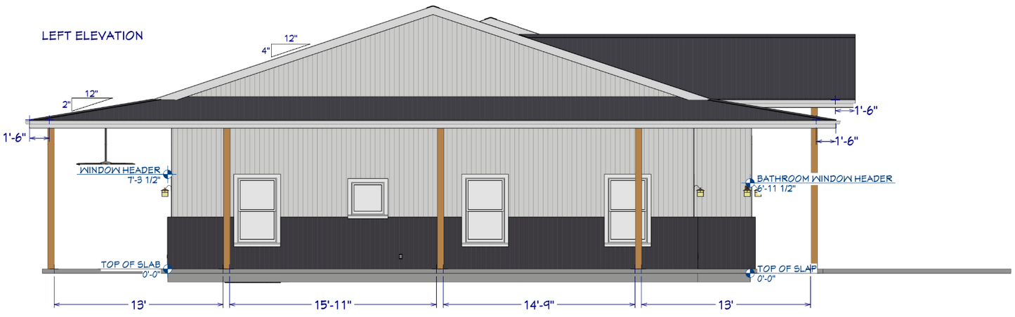 Ledger Barndominium House Plan (PL-200042)