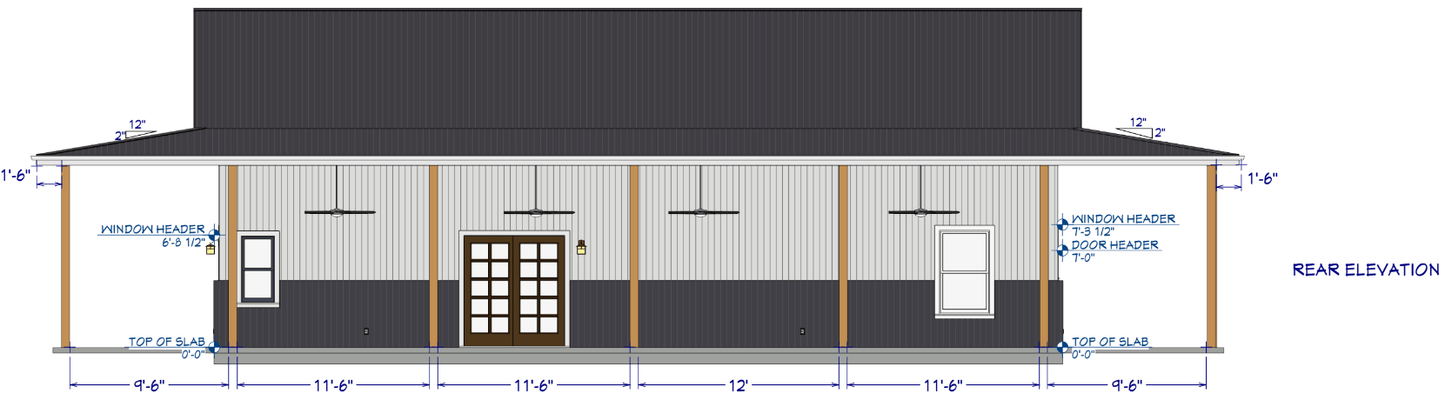 Ledger Barndominium House Plan (PL-200042)