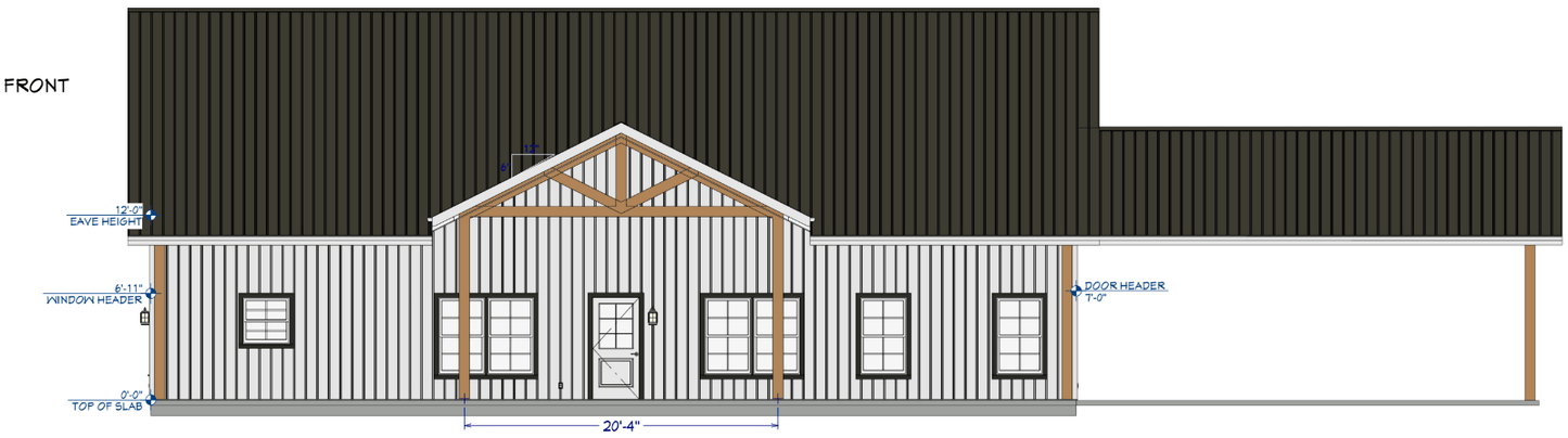 Neasewood Barndominium House Plan (PL-240052)