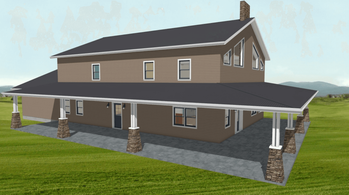 Smallwood Barndominium House Plan (PL-283042)