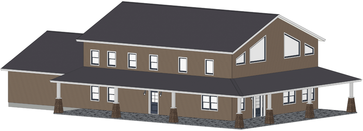 Smallwood Barndominium House Plan (PL-283042)