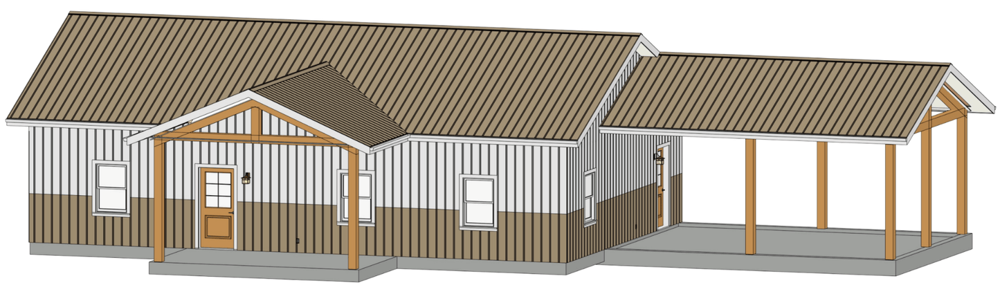 Starwood Barndominium House Plan (PL-00424)