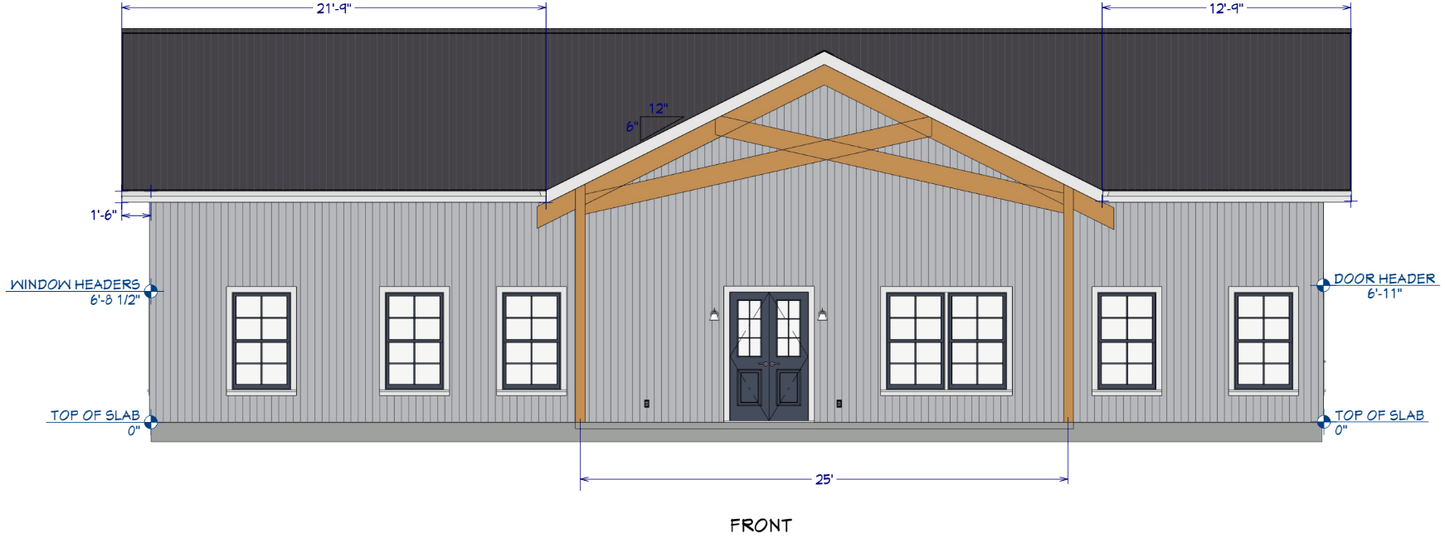 Westcove Barndominium House Plan (PL-180043)