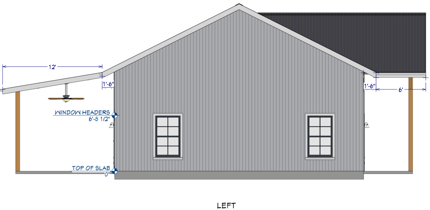 Westcove Barndominium House Plan (PL-180043)