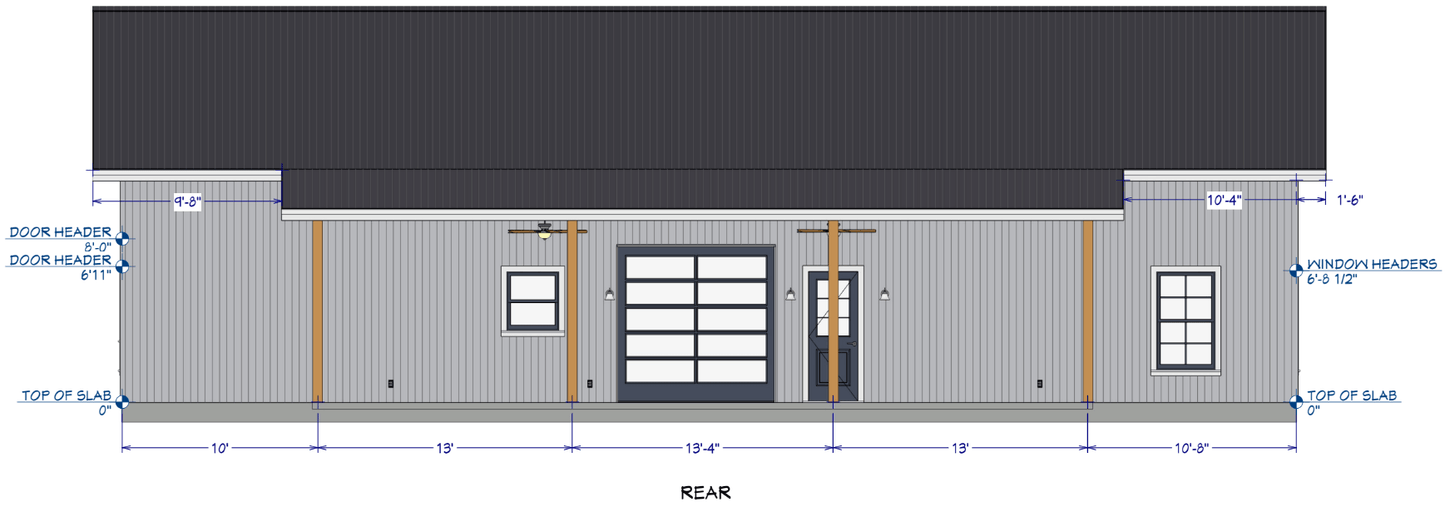 Westcove Barndominium House Plan (PL-180043)