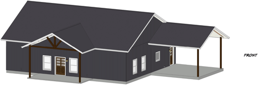 Bilbridge Barndominium House Plan (PL-200042)