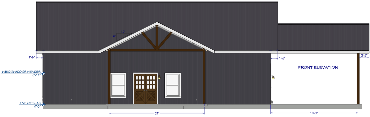 Bilbridge Barndominium House Plan (PL-200042)