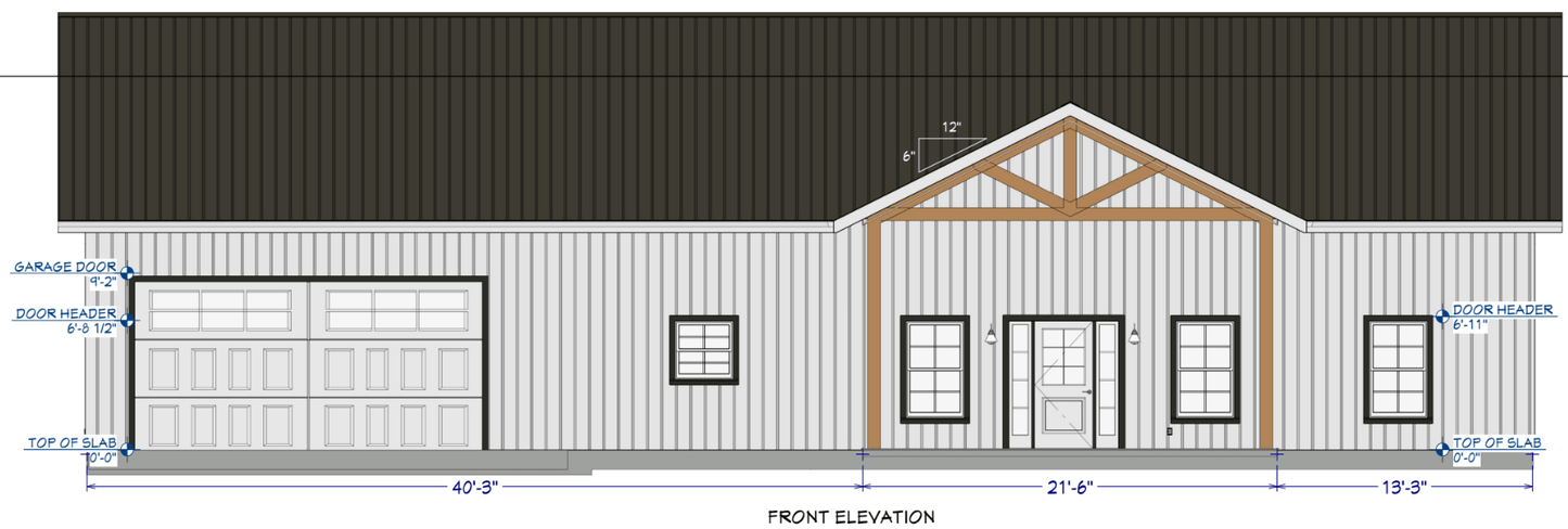 Harkenwood Barndominium House Plan (PL-200032)