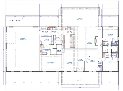 Harrison Barndominium House Plan (PL-280043)