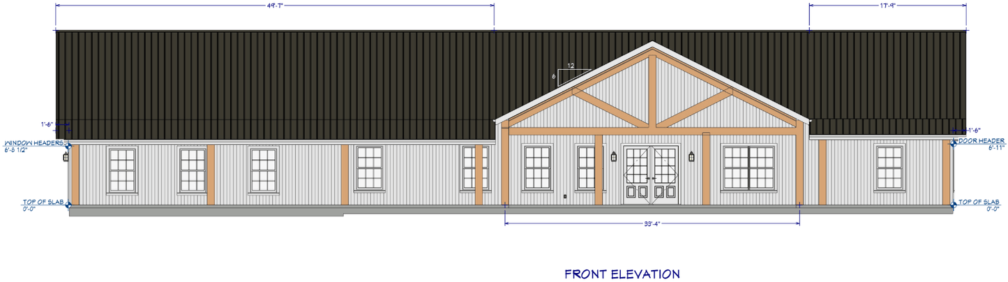 Harrison Barndominium House Plan (PL-280043)