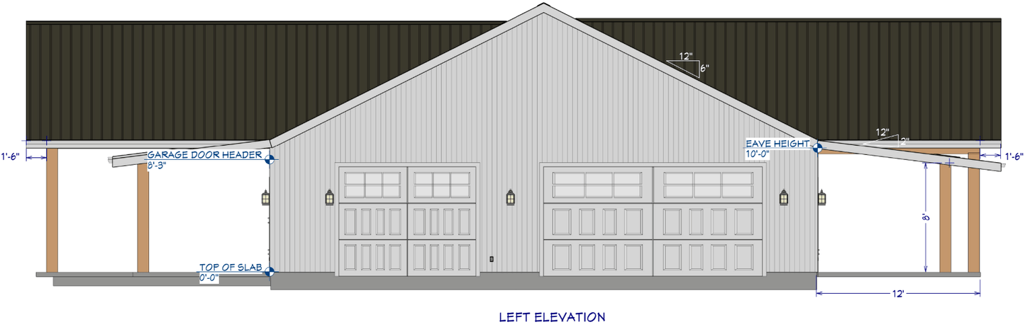 Harrison Barndominium House Plan (PL-280043)