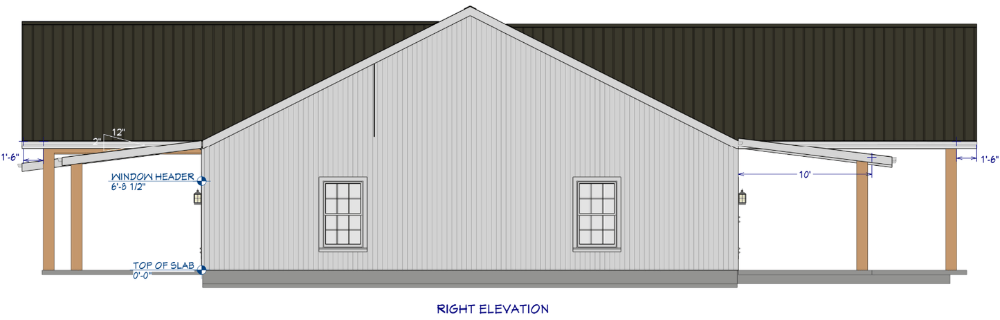 Harrison Barndominium House Plan (PL-280043)