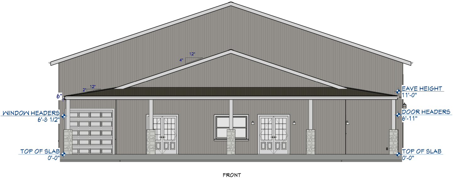 Jackstone Barndominium House Plan (PL-220124)