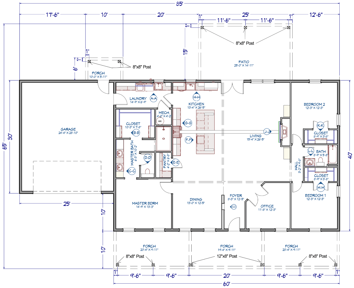 Leawood Barndominium House Plan (PL-240043)