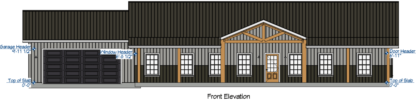 Leawood Barndominium House Plan (PL-240043)