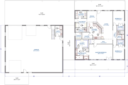 Nicholstone Barndominium House Plan (PL-101124)