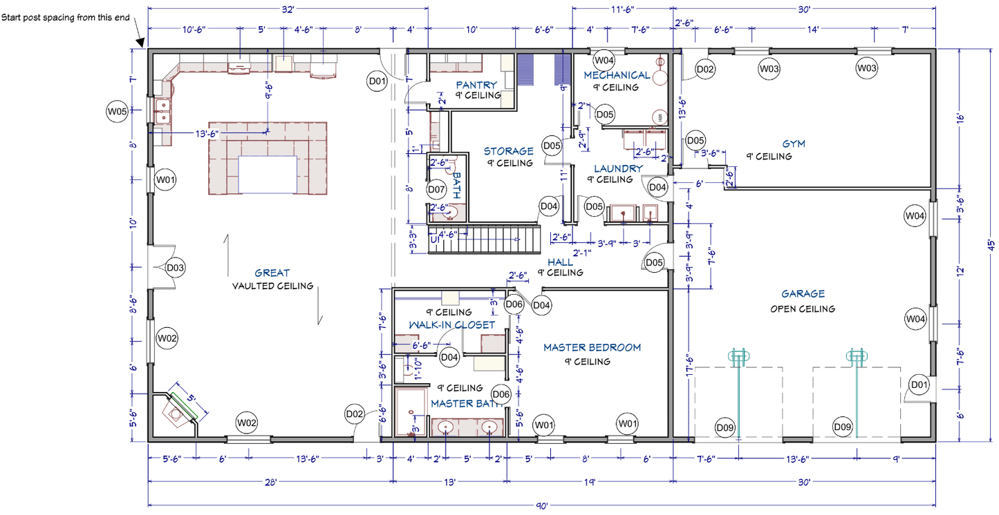 Rowley Ridge Barndominium House Plan (PL-240033)