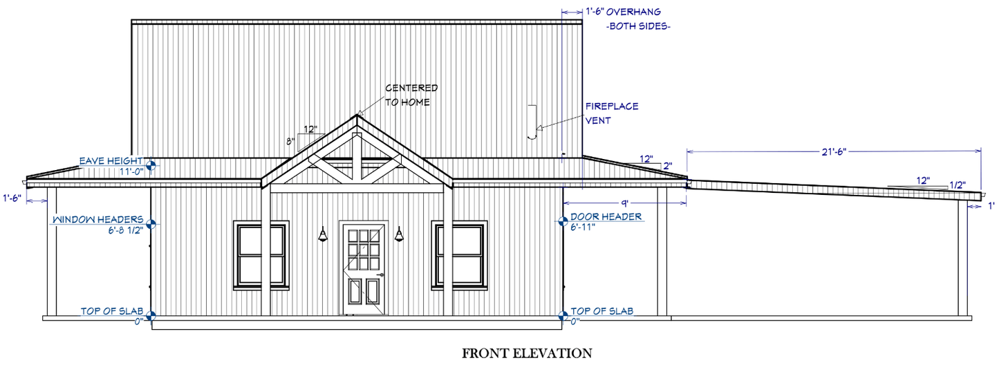 Slatemill Barndominium House Plan (PL-101224)