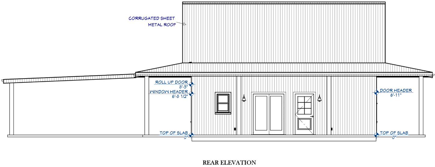 Slatemill Barndominium House Plan (PL-101224)