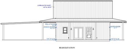 Slatemill Barndominium House Plan (PL-101224)