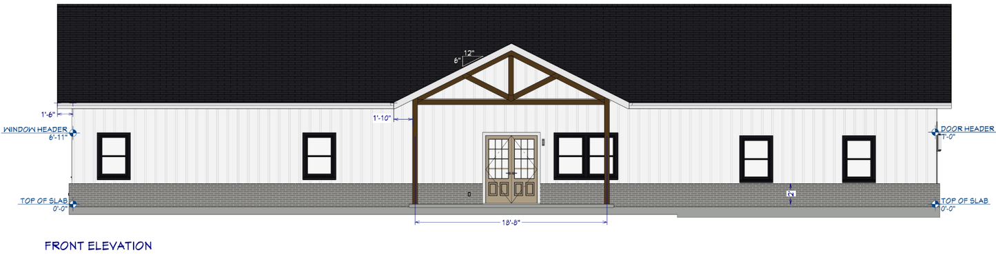 Wisewood Barndominium House Plan (PL-180032)